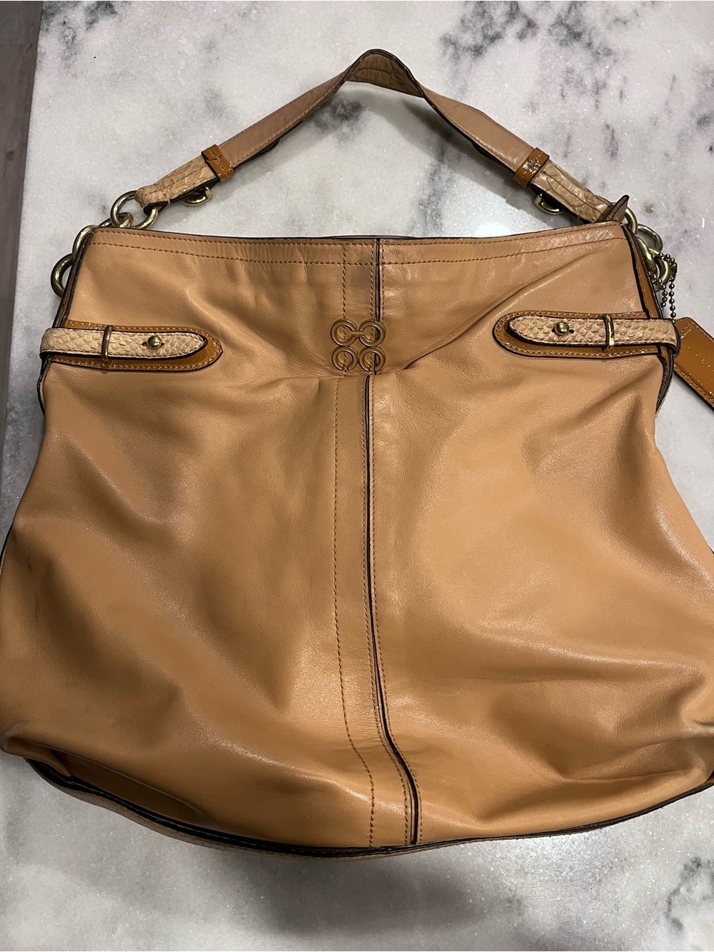 Coach Tan Leather Hobo Shoulder Bag